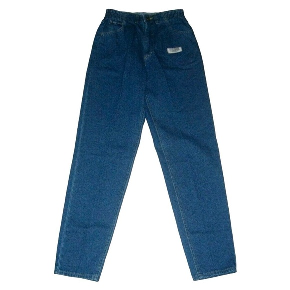 Vintage 80's Lee Mom Jeans Elastic Riders Relaxed Fit Tapered Deadstock 10 Long - Picture 10 of 10